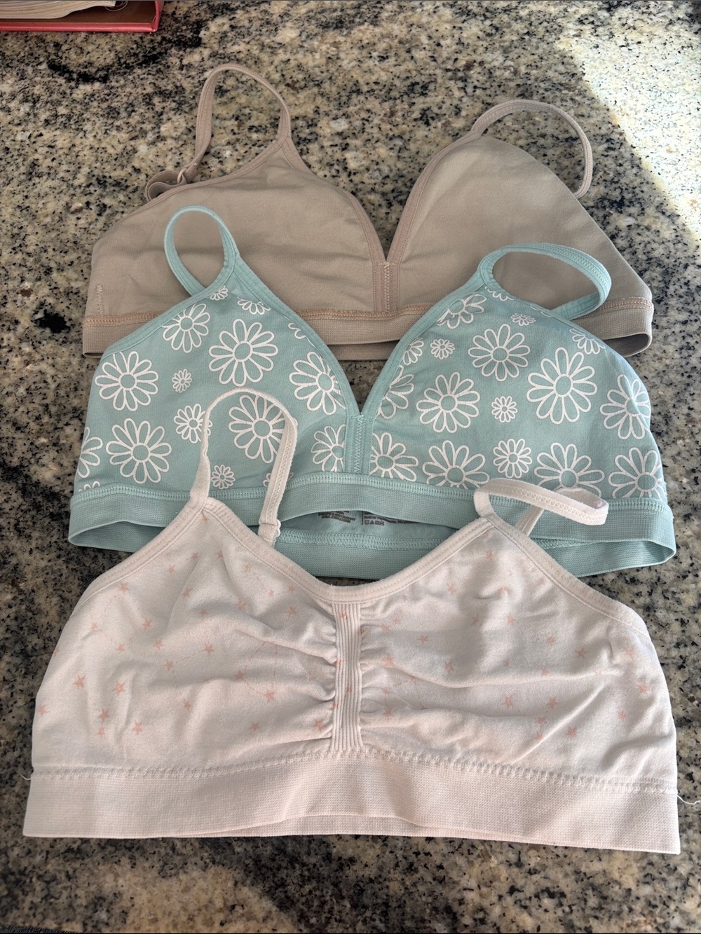 wonder nation Bralette Set - Light Blue, Beige, Pale Pink